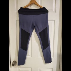 Zella High Waist Colorblock Mesh Strip Leggings